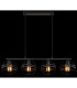 Tamara I Bar Pendant Ceiling Light Matt Black 4x E27-6