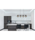 Tamara I Bar Pendant Ceiling Light Matt Black 4x E27-7