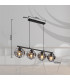 Tamara I Bar Pendant Ceiling Light Matt Black 4x E27-9