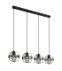 Tamara II Bar Pendant Ceiling Light Matt Black 4x E27-2
