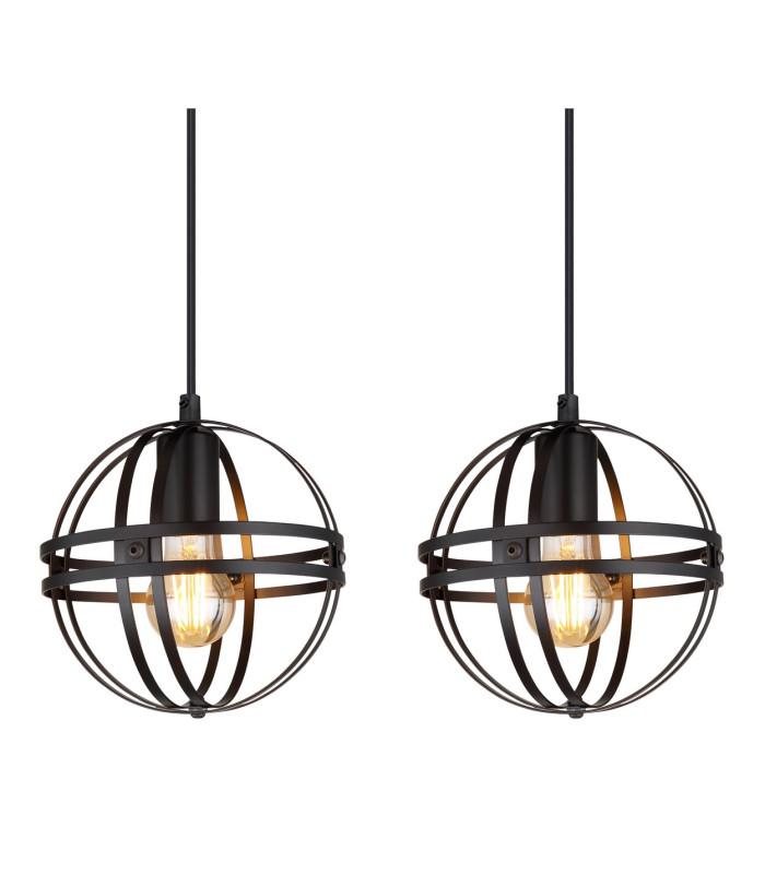 Tamara II Bar Pendant Ceiling Light Matt Black 4x E27-4