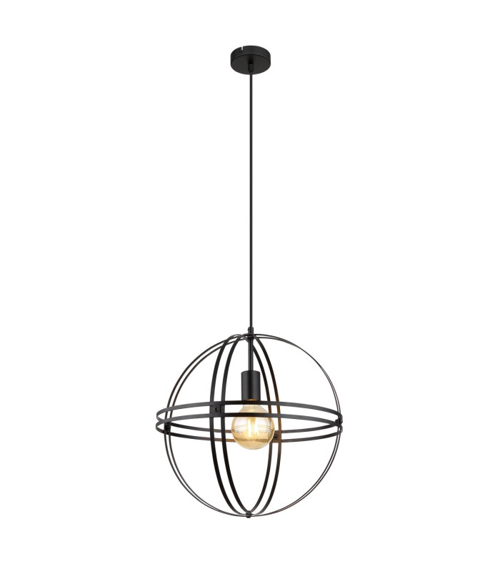 Tamara 40cm Spherical Pendant Ceiling Light Matt Black 1x E27-1