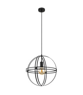 Tamara 40cm Spherical Pendant Ceiling Light Matt Black 1x E27-2
