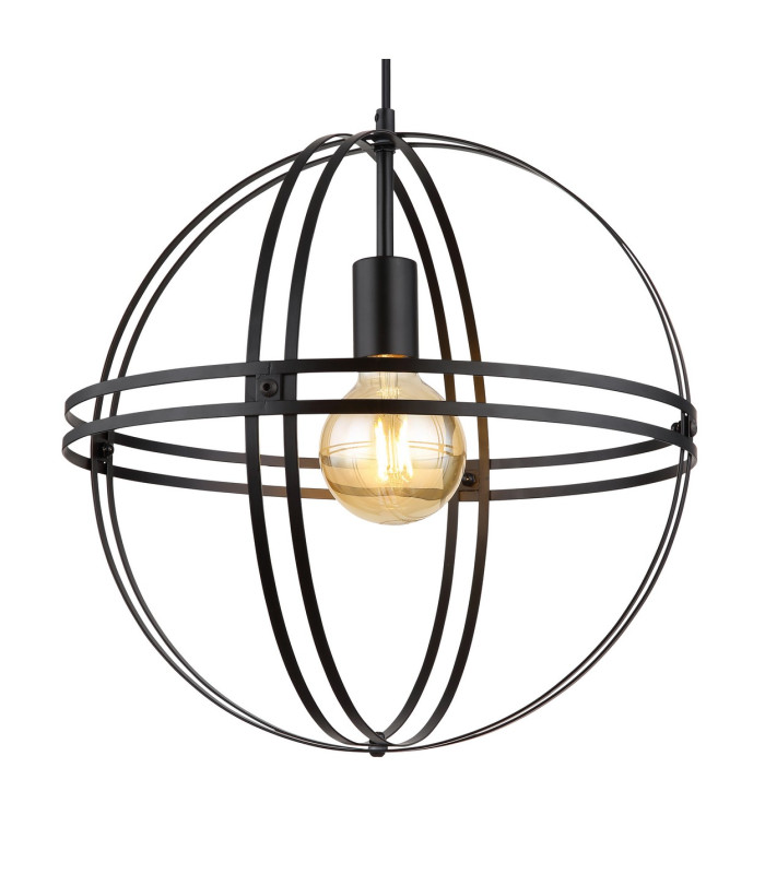 Tamara 40cm Spherical Pendant Ceiling Light Matt Black 1x E27-3