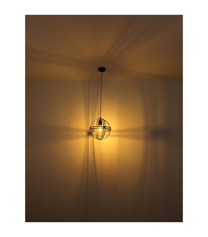 Tamara 40cm Spherical Pendant Ceiling Light Matt Black 1x E27-5