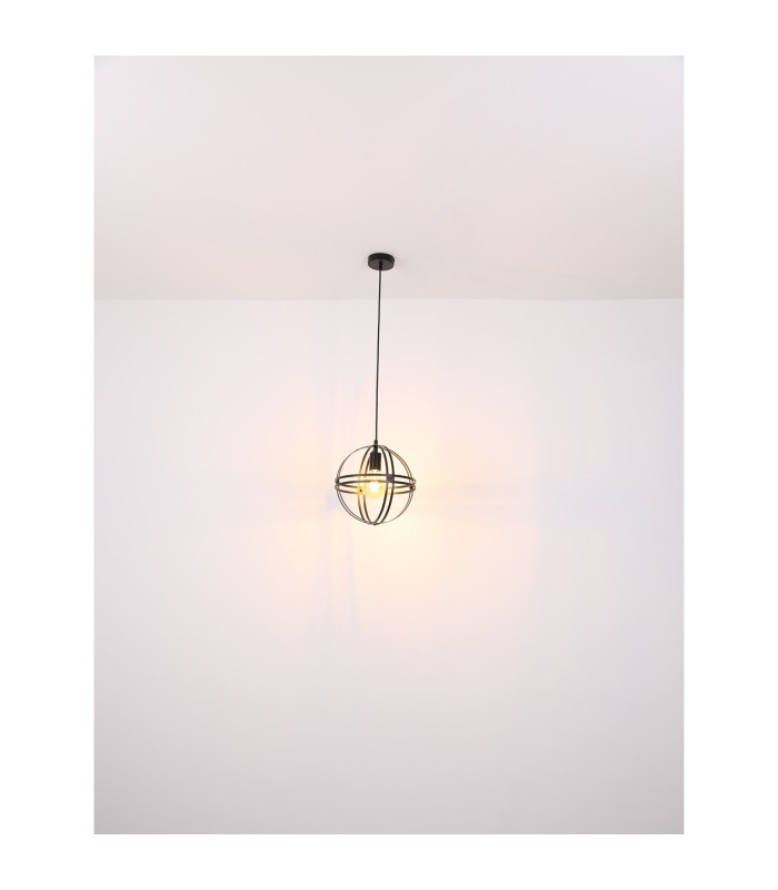 Tamara 40cm Spherical Pendant Ceiling Light Matt Black 1x E27-6