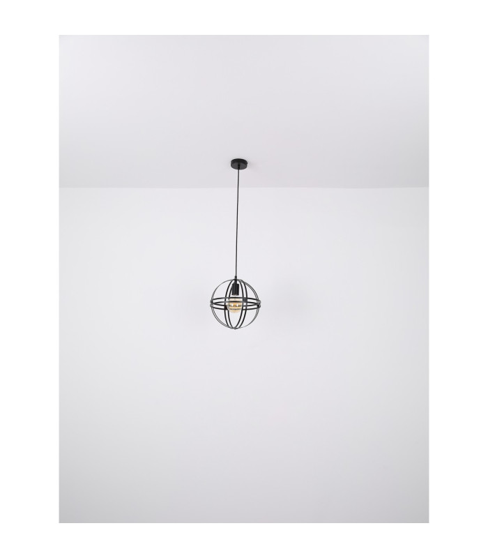 Tamara 40cm Spherical Pendant Ceiling Light Matt Black 1x E27-7