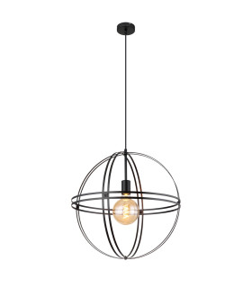 Tamara 50cm Spherical Pendant Ceiling Light Matt Black 1x E27-1
