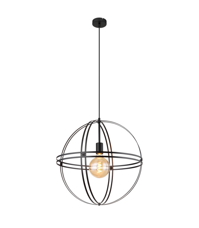 Tamara 50cm Spherical Pendant Ceiling Light Matt Black 1x E27-1