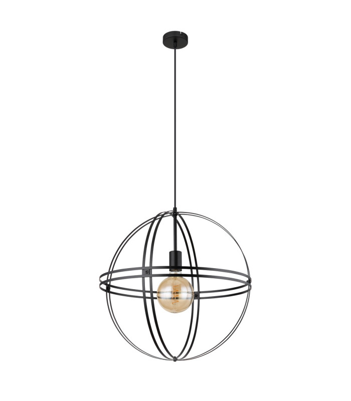 Tamara 50cm Spherical Pendant Ceiling Light Matt Black 1x E27-2