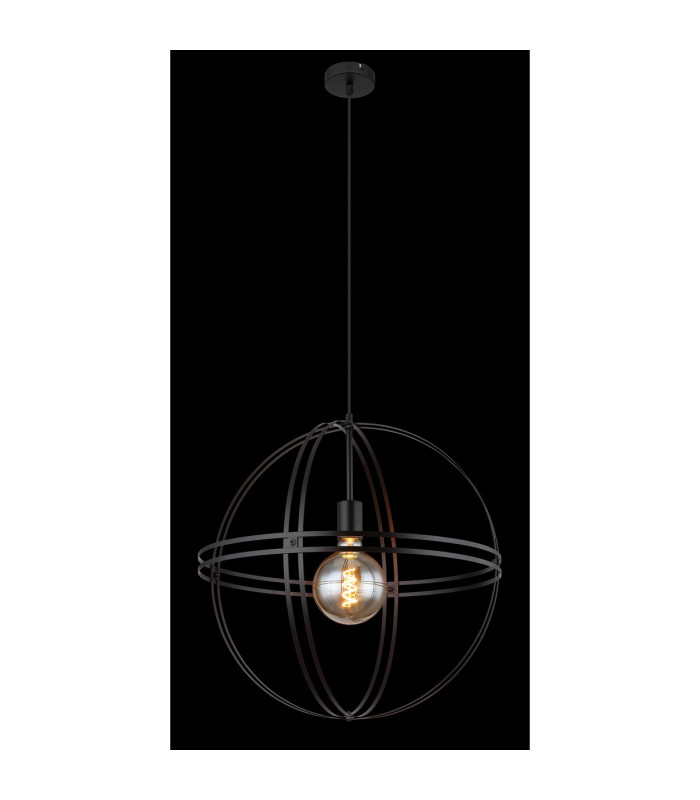 Tamara 50cm Spherical Pendant Ceiling Light Matt Black 1x E27-4