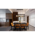 Firefly Bar Pendant Ceiling Light Matt Black Smoke Glass Shade 4x LED 3000K-5