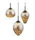 Firefly Cluster Pendant Ceiling Light Matt Black Smoke Glass Shade 6x LED 3000K-4