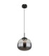 Firefly Globe Pendant Ceiling Light Matt Black Smoke Glass Shade LED 3000K-2