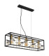 Lisbon Bar Pendant Ceiling Light Matt Black 5x E27-2