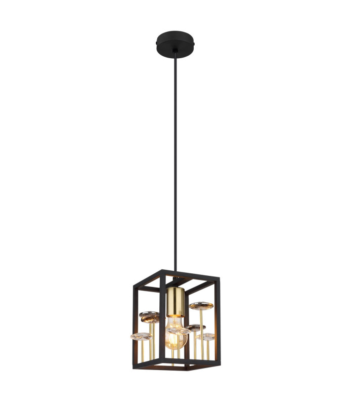 Lisbon Pendant Ceiling Light Matt Black 1x E27-1