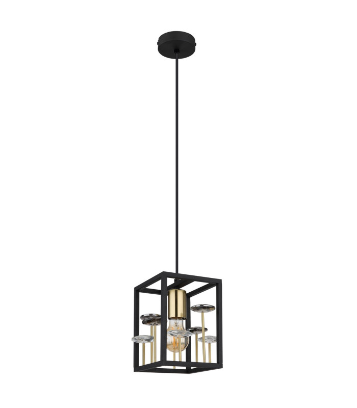 Lisbon Pendant Ceiling Light Matt Black 1x E27-2
