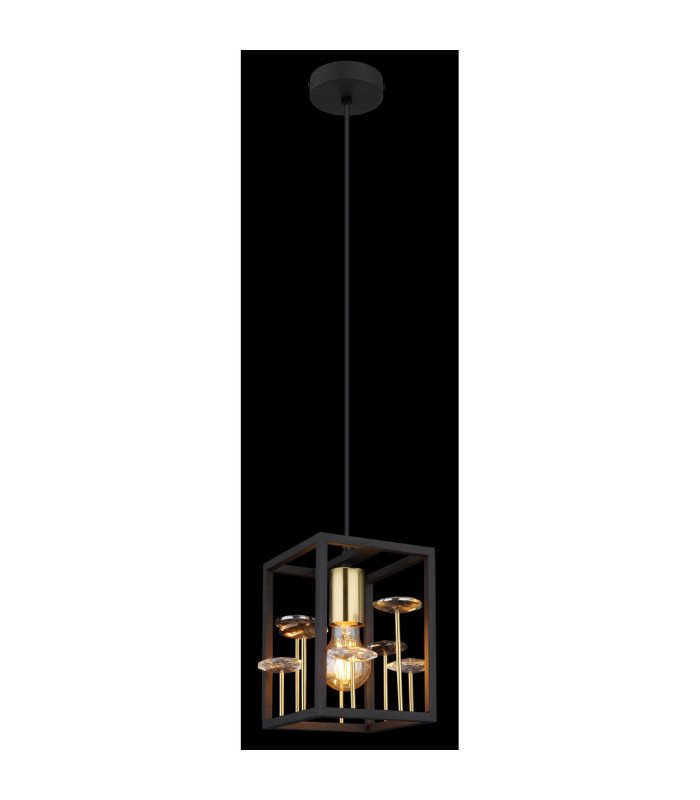 Lisbon Pendant Ceiling Light Matt Black 1x E27-5
