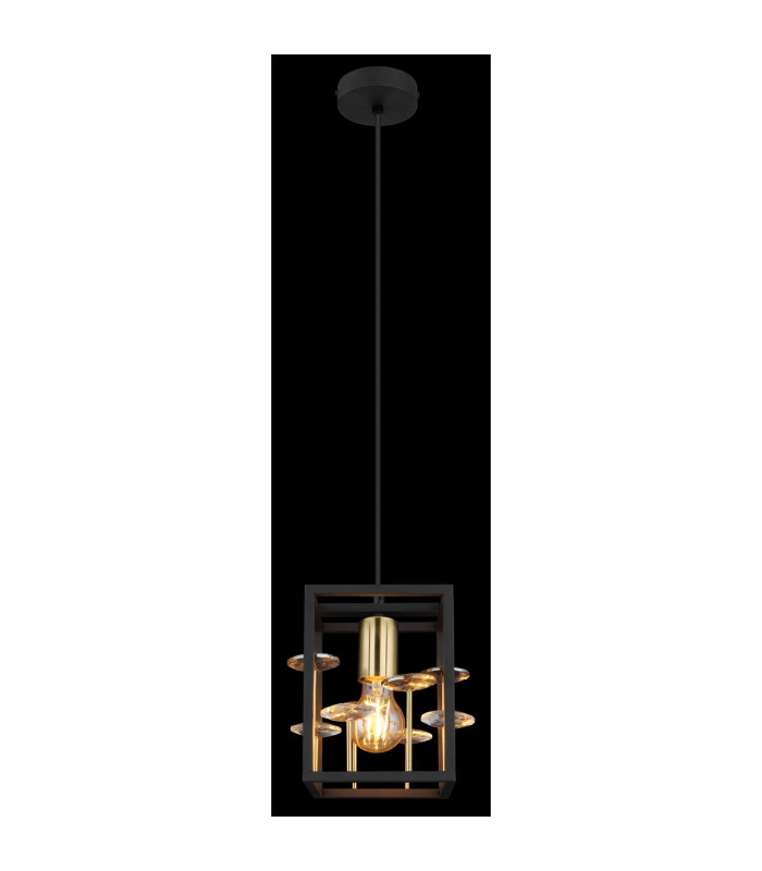 Lisbon Pendant Ceiling Light Matt Black 1x E27-6