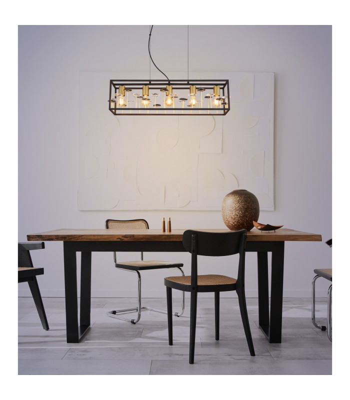 Lisbon Pendant Ceiling Light Matt Black 1x E27-7