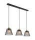 Baku Bar Pendant Ceiling Light Matt Black 3x E27-1