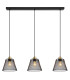 Baku Bar Pendant Ceiling Light Matt Black 3x E27-3