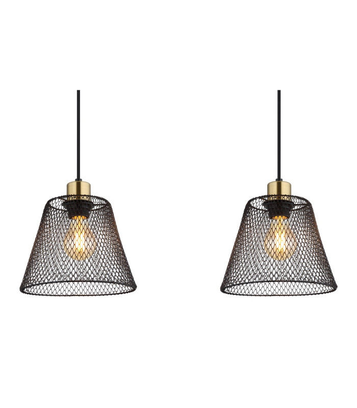 Baku Bar Pendant Ceiling Light Matt Black 3x E27-4
