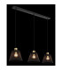 Baku Bar Pendant Ceiling Light Matt Black 3x E27-5