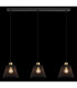 Baku Bar Pendant Ceiling Light Matt Black 3x E27-6