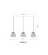 Baku Bar Pendant Ceiling Light Matt Black 3x E27-8