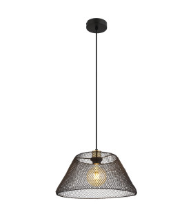 Baku Wire Frame Pendant Ceiling Light Matt Black 1x E27-1
