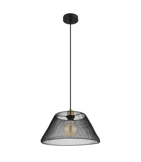 Baku Wire Frame Pendant Ceiling Light Matt Black 1x E27-2