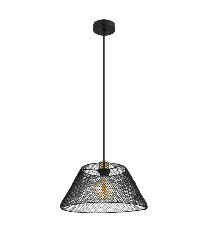 Baku Wire Frame Pendant Ceiling Light Matt Black 1x E27-2