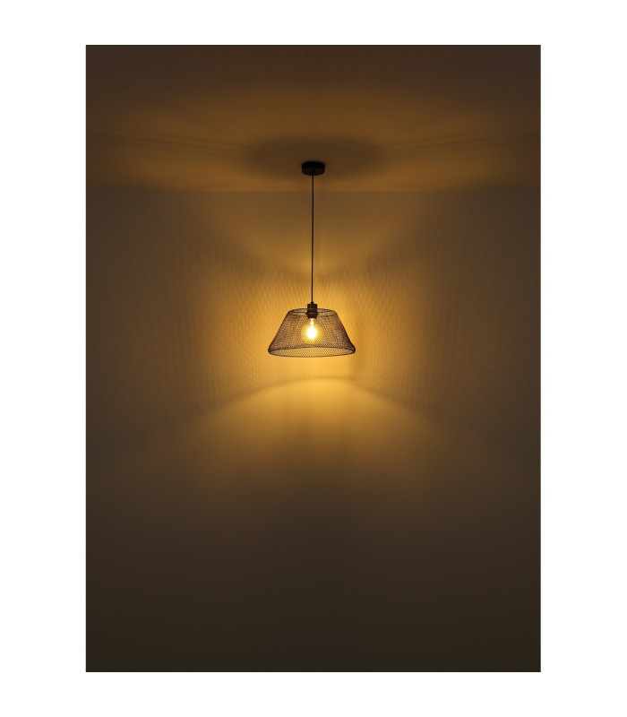 Baku Wire Frame Pendant Ceiling Light Matt Black 1x E27-5