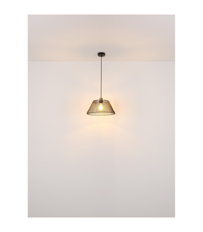Baku Wire Frame Pendant Ceiling Light Matt Black 1x E27-6