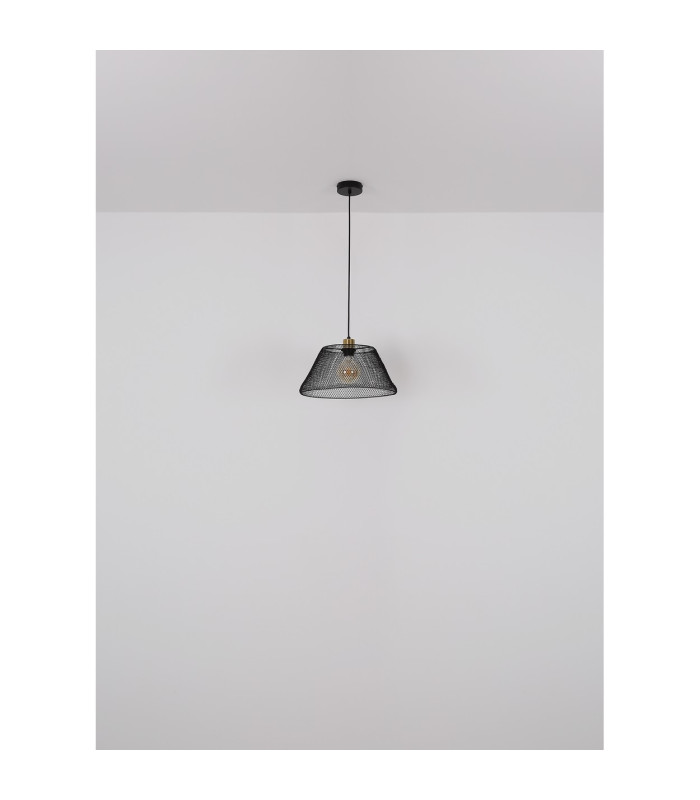 Baku Wire Frame Pendant Ceiling Light Matt Black 1x E27-7