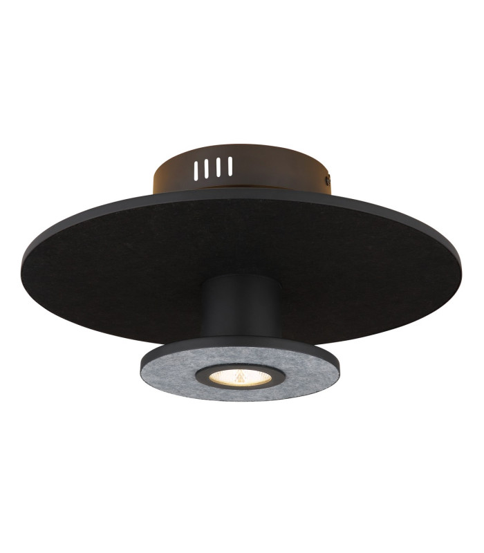 Carter Integrated LED Semi Flush Ceiling Light Matt Black LED 3000K-1