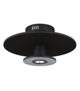 Carter Integrated LED Semi Flush Ceiling Light Matt Black LED 3000K-2