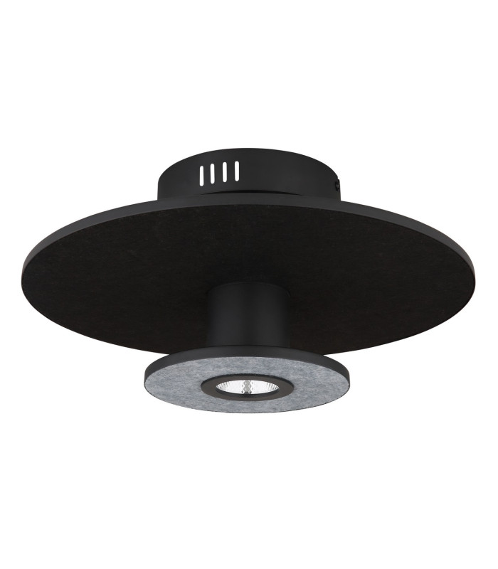 Carter Integrated LED Semi Flush Ceiling Light Matt Black LED 3000K-2