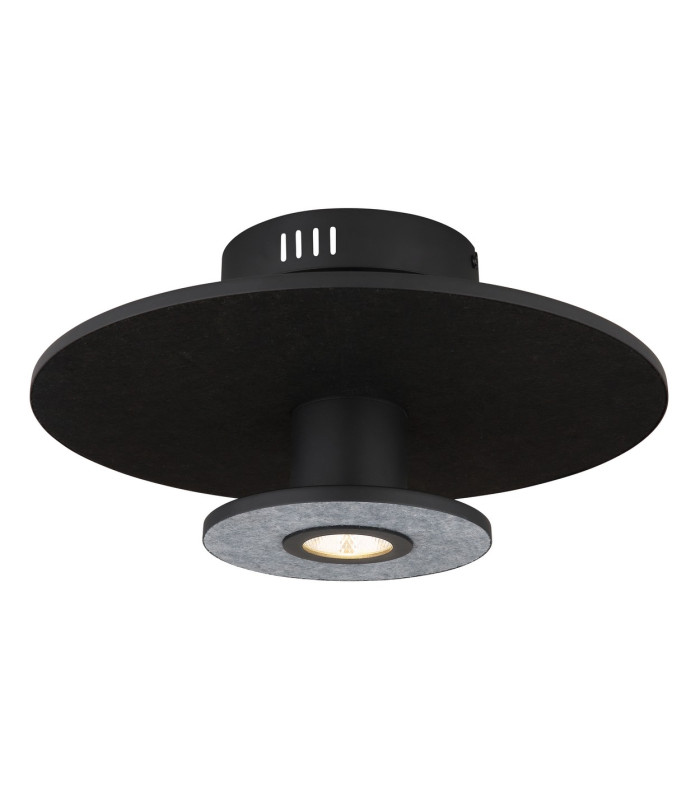 Carter Integrated LED Semi Flush Ceiling Light Matt Black LED 3000K-3