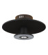 Carter Integrated LED Semi Flush Ceiling Light Matt Black LED 3000K-4
