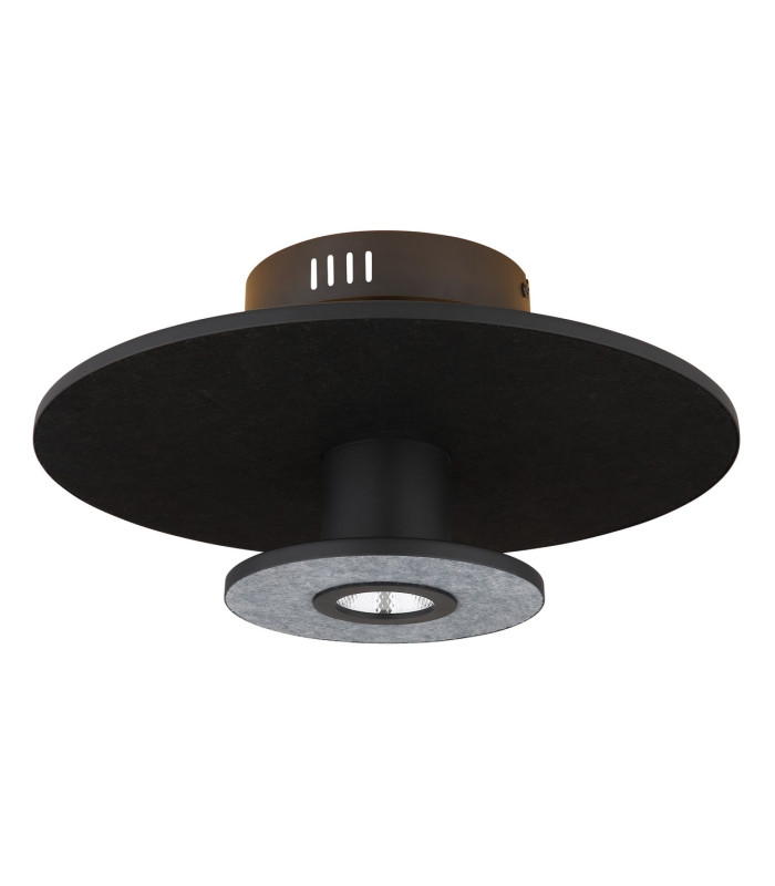 Carter Integrated LED Semi Flush Ceiling Light Matt Black LED 3000K-4
