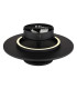 Carter Integrated LED Semi Flush Ceiling Light Matt Black LED 3000K-5