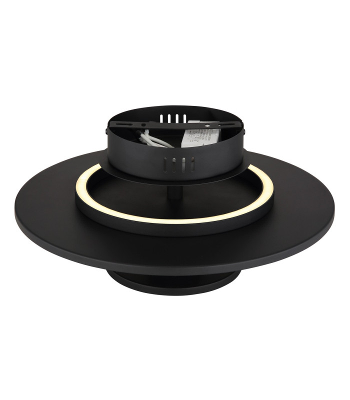 Carter Integrated LED Semi Flush Ceiling Light Matt Black LED 3000K-5