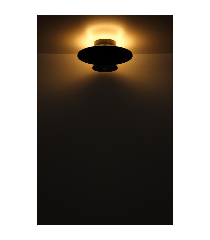 Carter Integrated LED Semi Flush Ceiling Light Matt Black LED 3000K-7