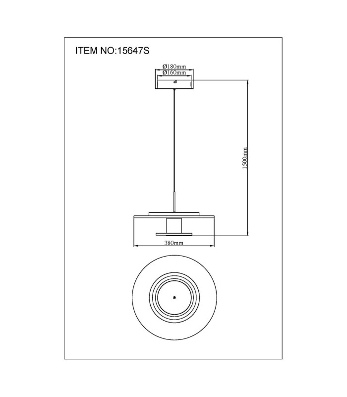 Carter Pendant Ceiling Light Matt Black LED 3000K-8