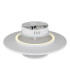 Carter Integrated LED Semi Flush Ceiling Light White Matt LED 3000K-5