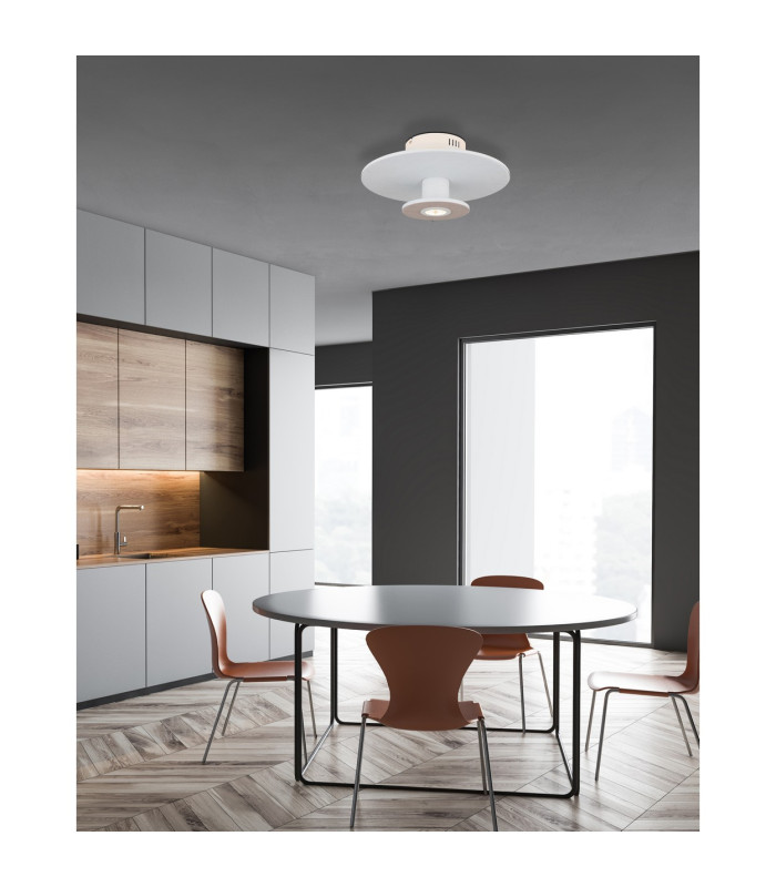 Carter Integrated LED Semi Flush Ceiling Light White Matt LED 3000K-8