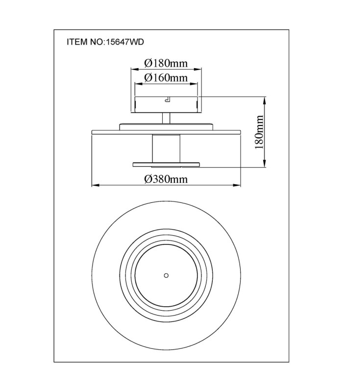Carter Integrated LED Semi Flush Ceiling Light White Matt LED 3000K-9