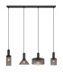 Jedd Bar Pendant Ceiling Light Matt Black 4x E27-3